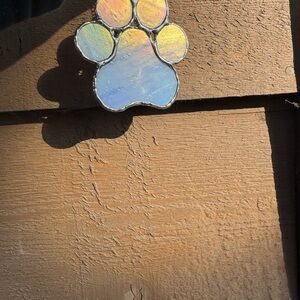 Iridescent Paw Print Ornament